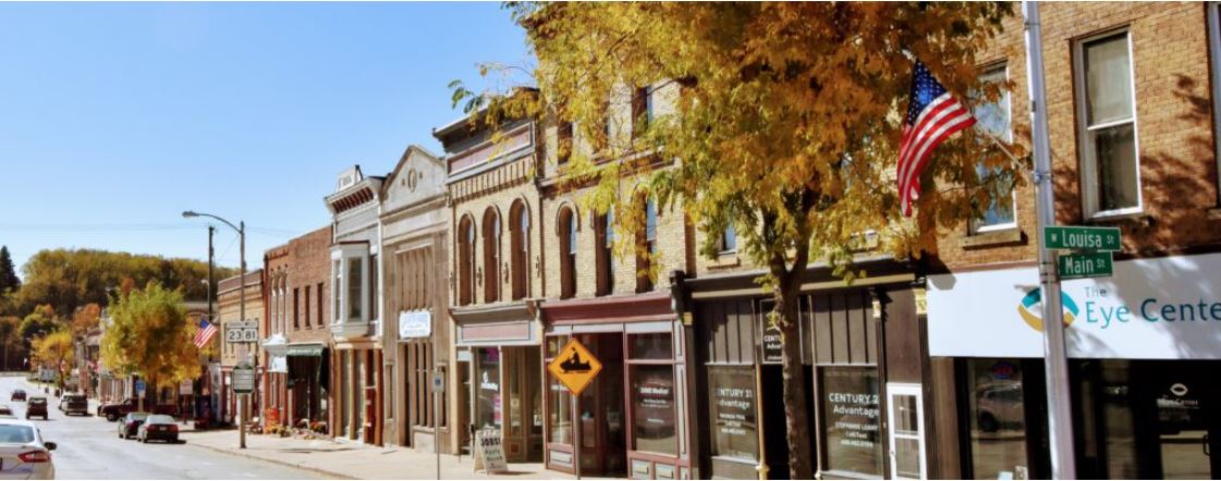 Charming downtown district